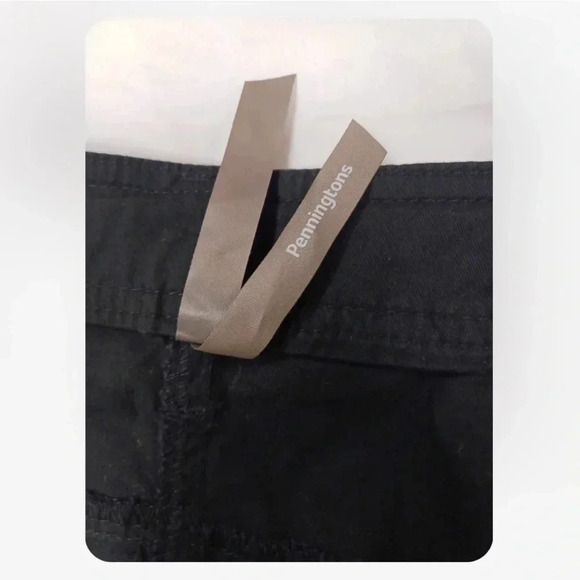 Penningtons Curvy Fit Black Straight Leg Stretchy Pants  Size 28 - Picture 7 of 10